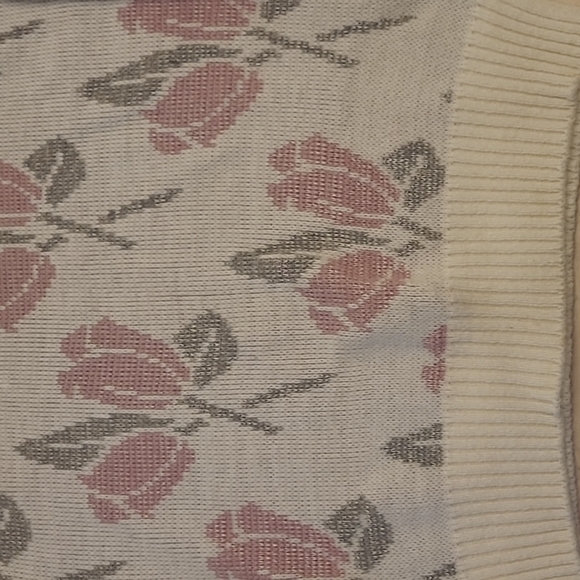 EUC 1970s Clifton Place Knits Floral Cottagecore Crewneck Sweater - Picture 4 of 14